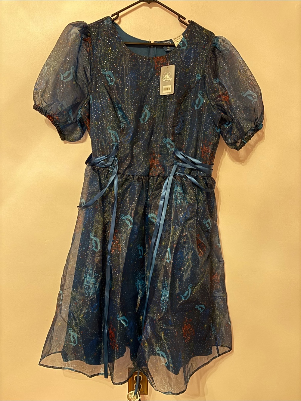 Disneyland 70 Vault Her Universe Blue Party Dress with Ribbon Waist Size 1X